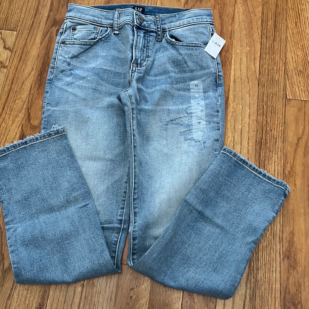 NEW BOYS GAP distressed jeans Sz 10 w flex